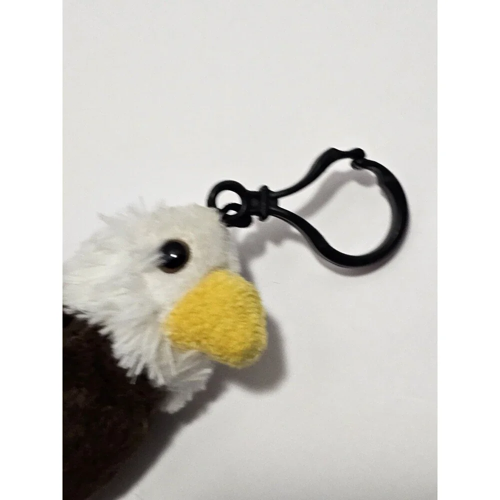 Unipak Designs Eagle Plush Backpack Clip 5" Rare Collectible Bird Stuffed Animal - Picture 7 of 7